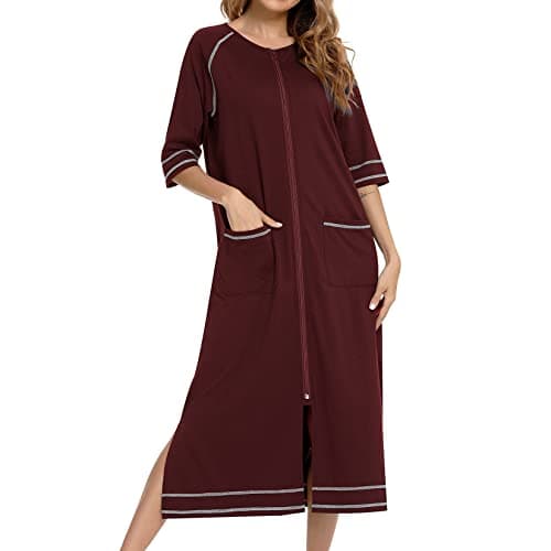 Women's Long Housecoat with Pockets