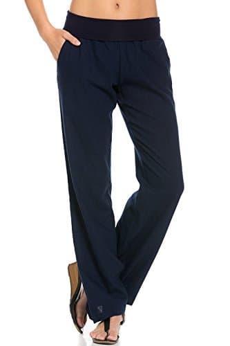 Poplooks Women's Comfy Linen Pants
