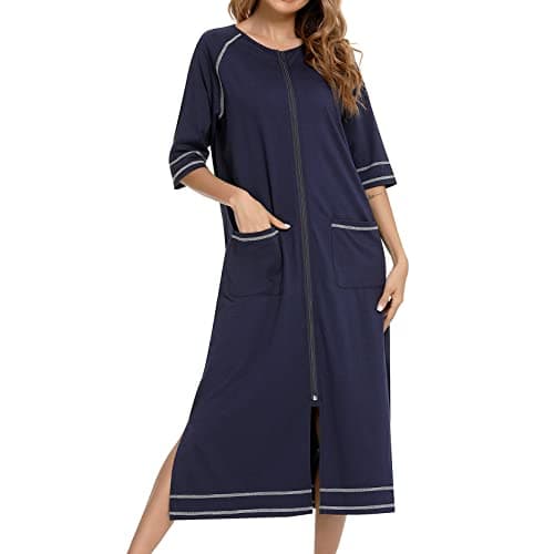 Women's Long Housecoat with Pockets
