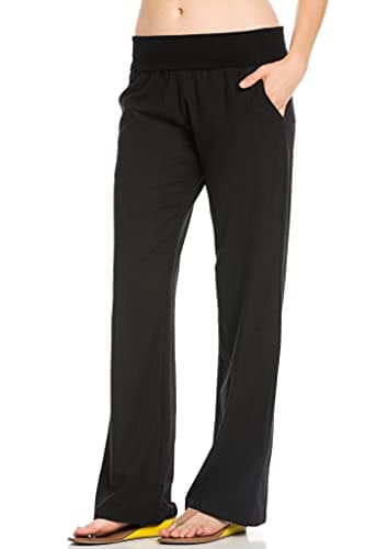 Poplooks Women's Comfy Linen Pants