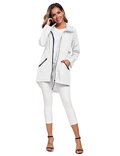 Avoogue Women's Long Waterproof Raincoat