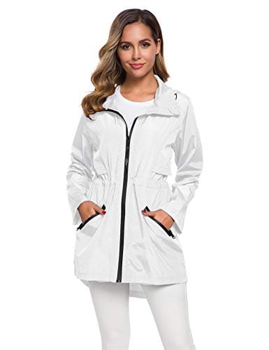 Avoogue Women's Long Waterproof Raincoat