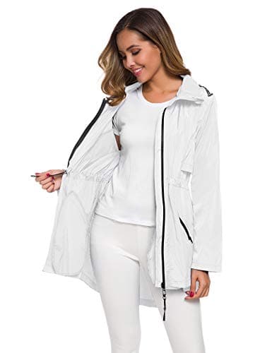 Avoogue Women's Long Waterproof Raincoat