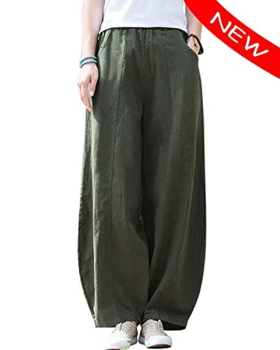 Women's Relaxed Fit Linen Pants