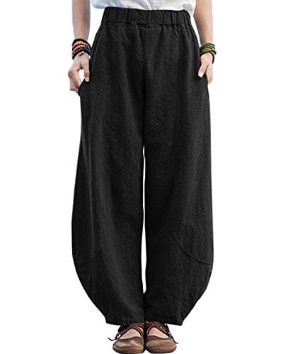 Women's Relaxed Fit Linen Pants