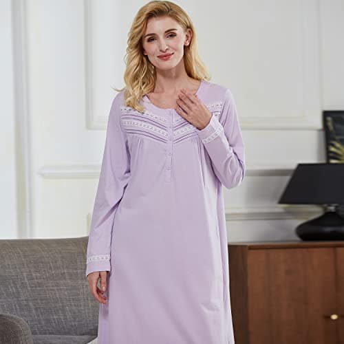 Women's Soft 100% Cotton Knit Nightgowns