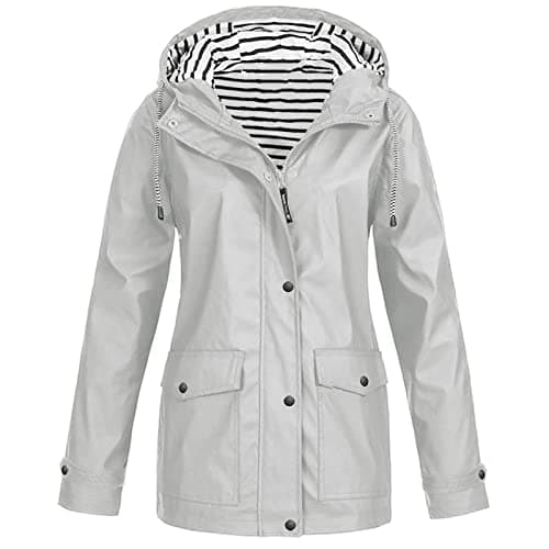 Fartey Women's Lightweight Waterproof Rain Jacket