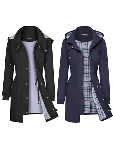 Bloggerlove Black Striped Rain Jacket XL (Bundle)