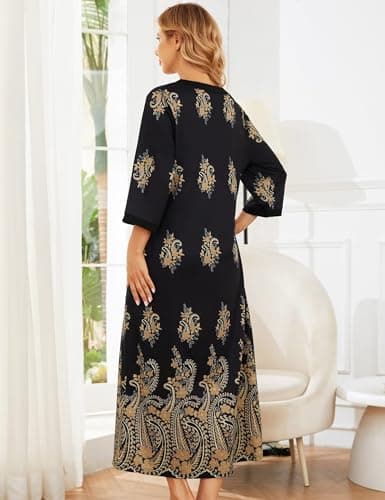Women's Zipper Front Duster Robe