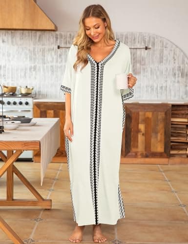 Cotton Short Sleeve Nightgowns for Women