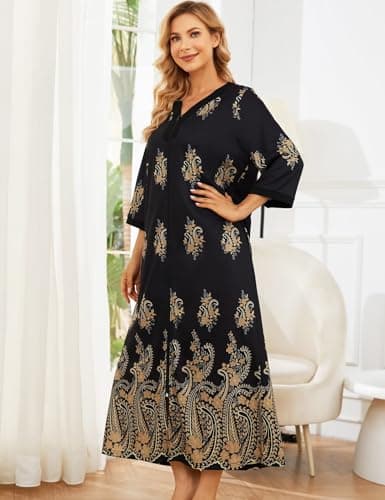 Women's Zipper Front Duster Robe