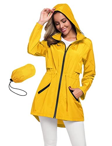 Avoogue Women's Long Waterproof Raincoat
