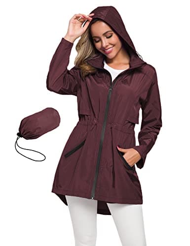 Avoogue Women's Long Waterproof Raincoat