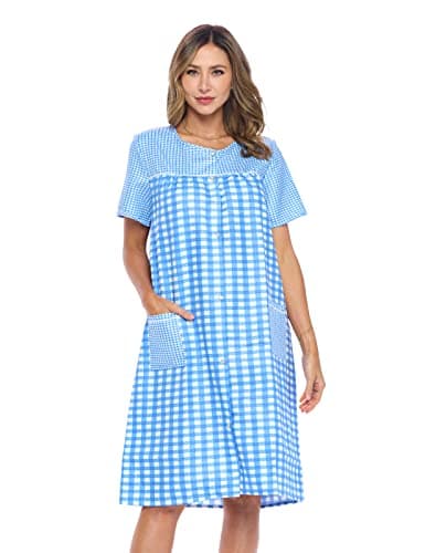 Casual Women's Snaps Front Closure House Dress