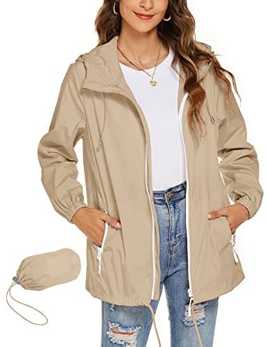 Avoogue Women's Waterproof Rain Jacket