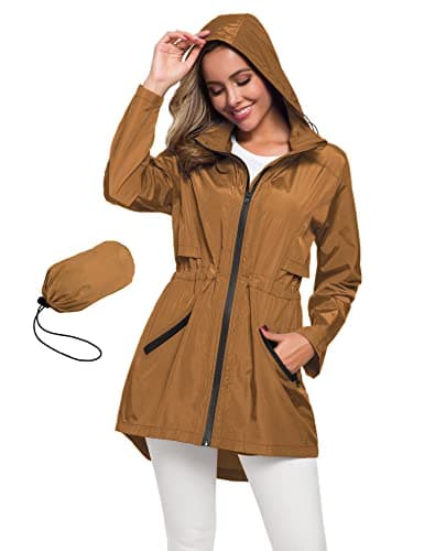 Avoogue Women's Long Waterproof Raincoat