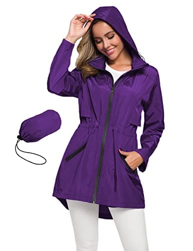 Avoogue Women's Long Waterproof Raincoat