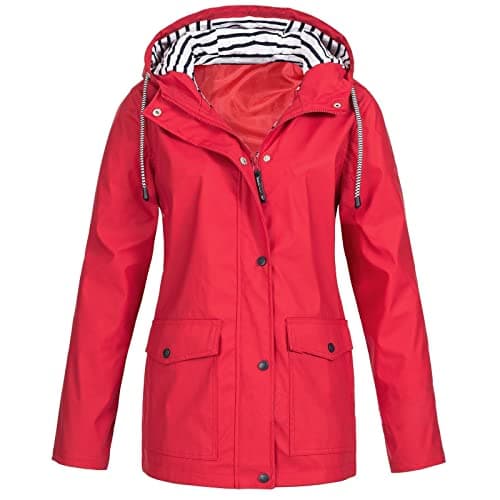 Fartey Women's Lightweight Waterproof Rain Jacket