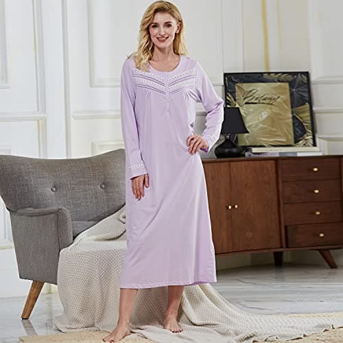 Women's Soft 100% Cotton Knit Nightgowns