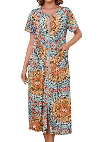 Bloggerlove Zipper Front Robes for Women