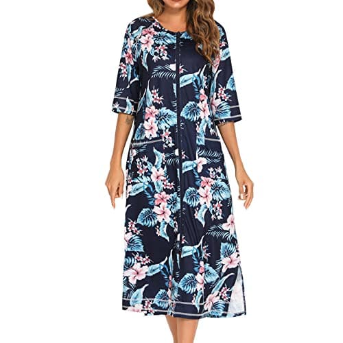 Women's Long Housecoat with Pockets