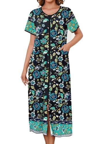 Bloggerlove Zipper Front Robes for Women