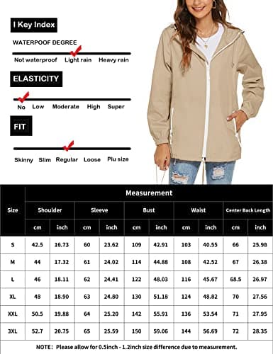 Avoogue Women's Waterproof Rain Jacket