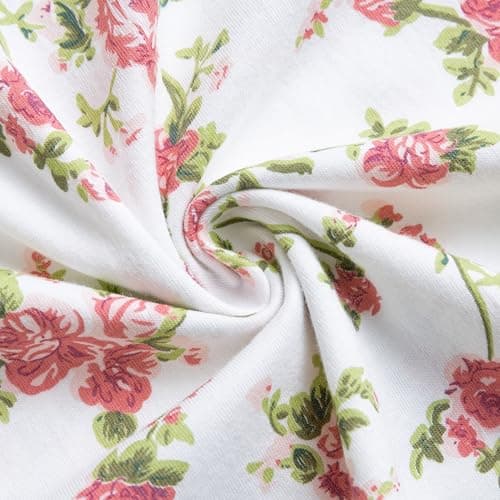 Soft 100% Cotton Women's Nightgowns, Comfortable Short Sleeves