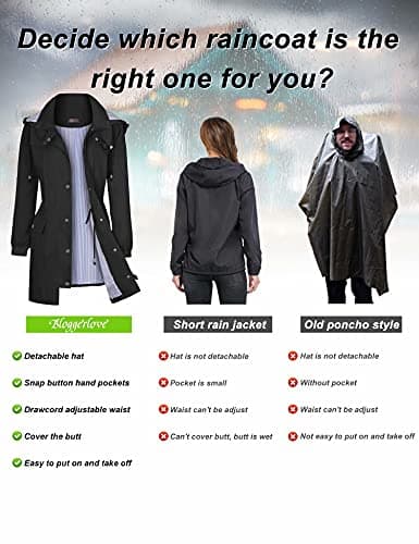 Bloggerlove Black Striped Rain Jacket XL (Bundle)