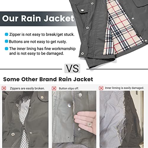 Women's Waterproof Rain Jacket with Hood