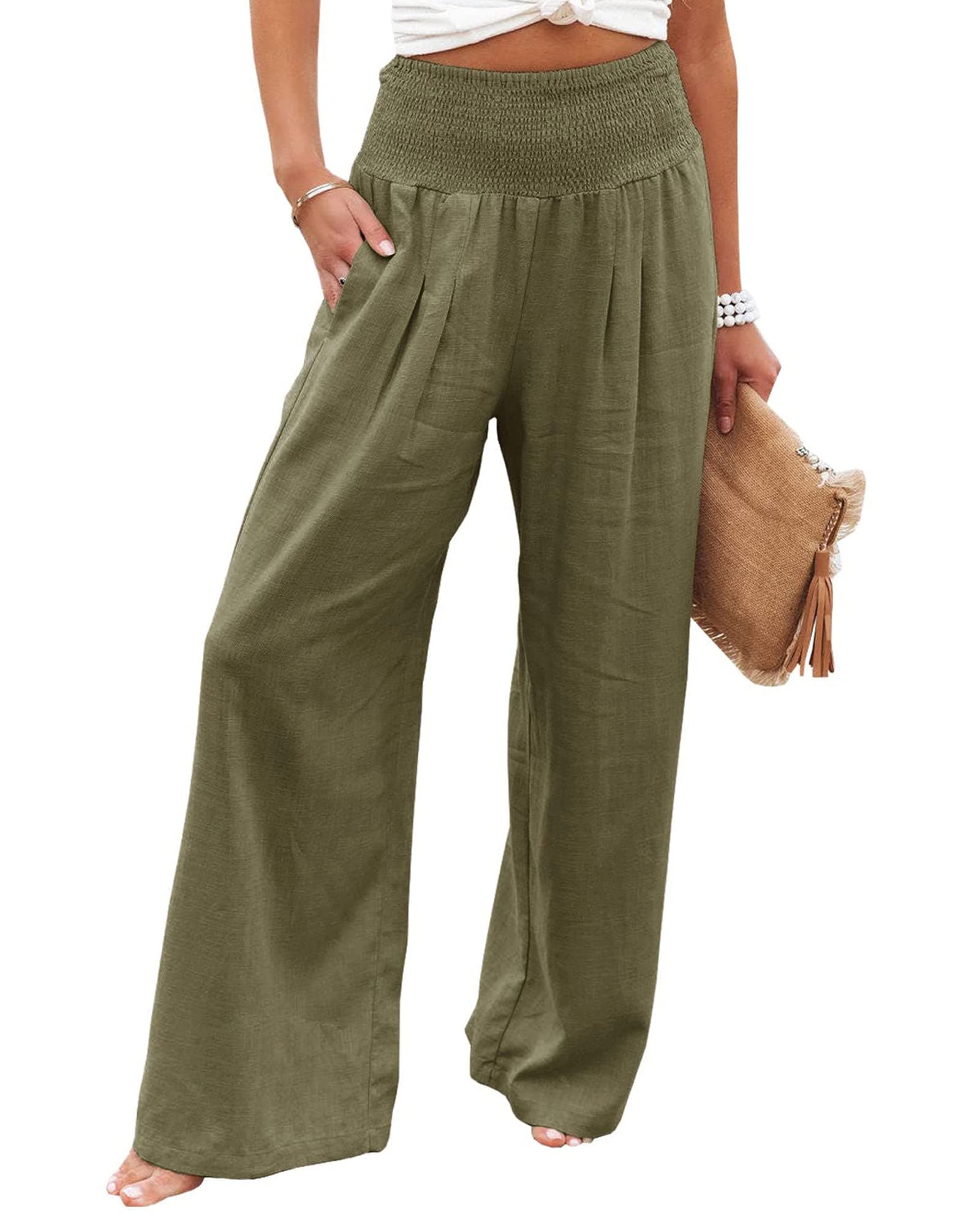 Winioder Women Linen Pants
